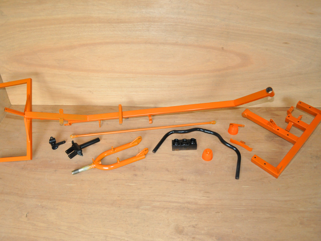 TimberWolf Recumbent Trike - frame painting